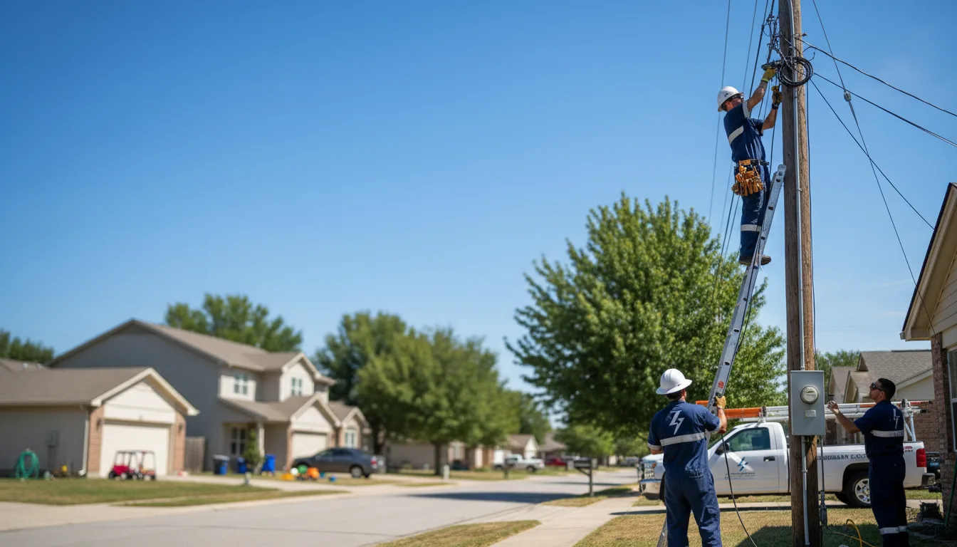 Residential electrician providing installation services in Corn, OK